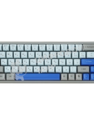 Клавиатура проводная Ritmix RKB-568BL Blue голубой-серый