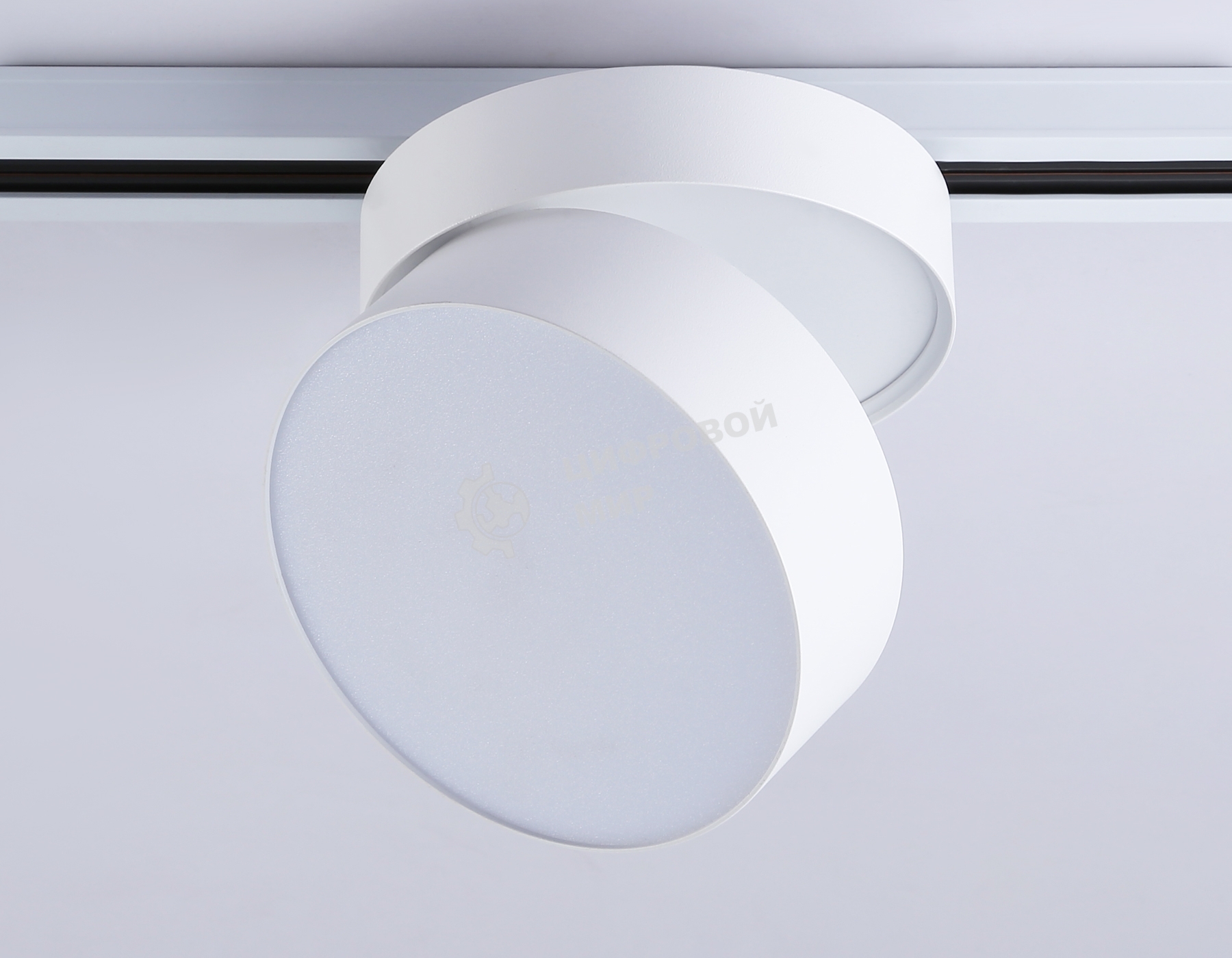 Трековый однофазный светодиодный светильник Ambrella light GL6872 WH белый LED 16W 3000K D115*90