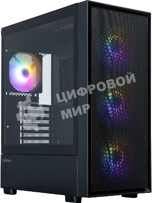 Корпус ZALMAN S6, ATX, BLACK, WINDOW, 2xCombo (3.5