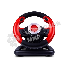 Руль SVEN GC-W300 (педали, вибро, лепестки, D-pad, 10 кл, резин. вставки, PC, цифр. и аналог.