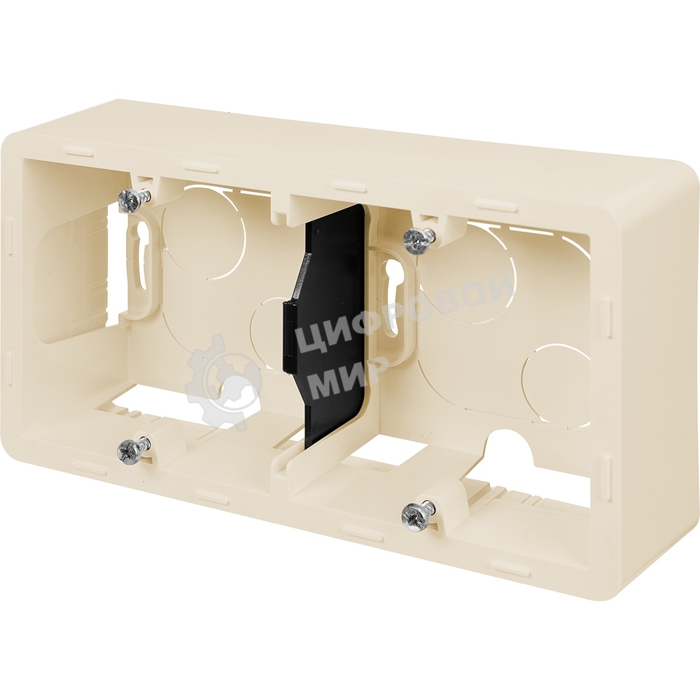 Коробка накладного монтажа 2 поста слоновая кость Inspiria