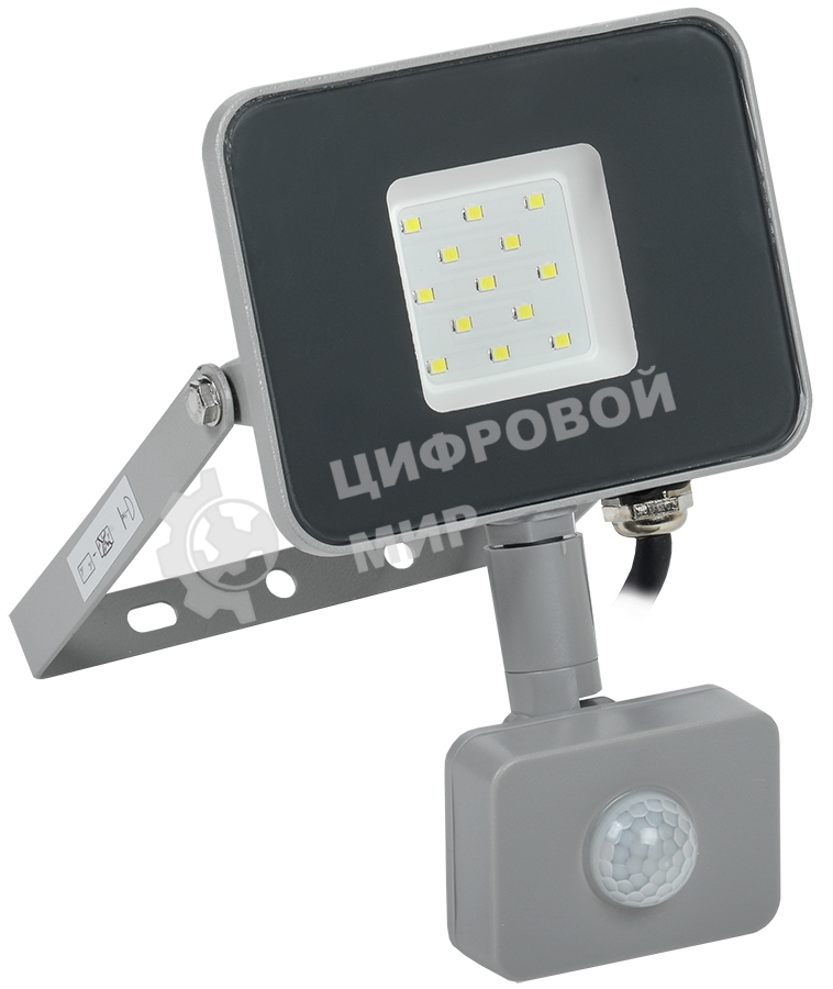 Прожектор Iek LPDO702-10-K03 СДО 07-10Д светодиодный серый с ДД IP44 IEK