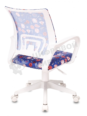 Кресло детское Бюрократ KD-W4 синий крестовина пластик пластик белый