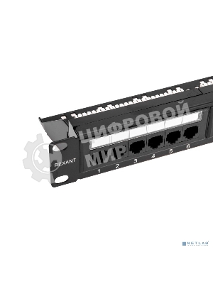 Панель коммутационная Rexant с кабельным органайзером 19