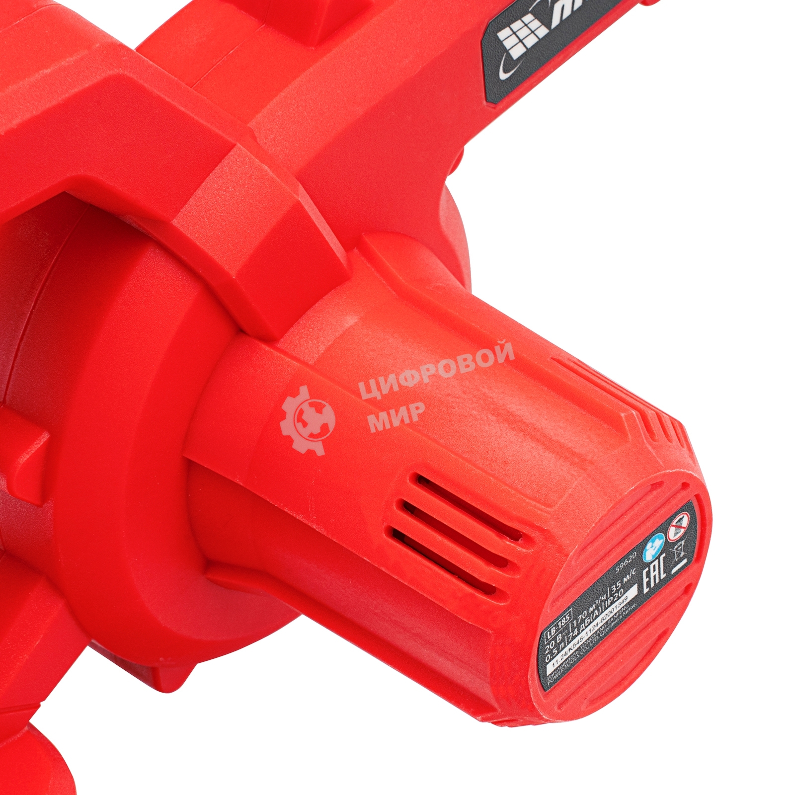 Воздуходувка-пылесос акк. портативная MTX LB-185, 35 м/с, 170 м3/ч, Li-Ion, 20 В