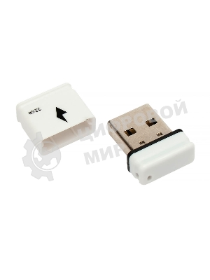 Флешка USB Gembird GFL-2.0-32mini, 32Gb, USB 2.0, R/W 30/15, белый