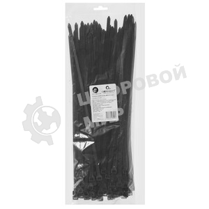 Стяжки Cablexpert NYT-350x7.6B пластиковые 350 мм х 7.6 мм, черные (100 шт.)