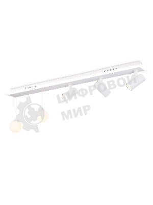 Потолочный светодиодный светильник Ambrella light FL66201/1+5 WH белый 67W 3000K-6400K+G9/2 1000*100*400 (ПДУ ИК)