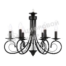 Светильник Ambrella light TR9612/6 BK черный E14/6 max 40W D560*650