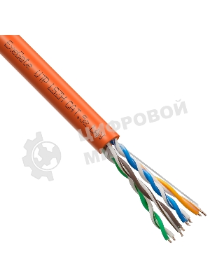 Кабель ExeGate UTP4-C5e-CU-S24-IN-LSZH-OR-305-FLUKE UTP 4 пары кат.5e медь, 0.52мм (24AWG), FLUKE® test pass, LSZH, 305м, оранжевый