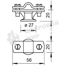 Держатель проволоки d8-10мм с перемыч. Тип:113 Z8-10 OBO 5229960