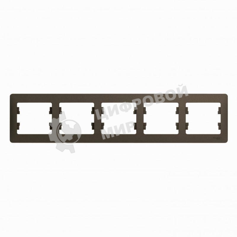 Рамка 5-м Glossa горизонт. шоколад SchE GSL000805