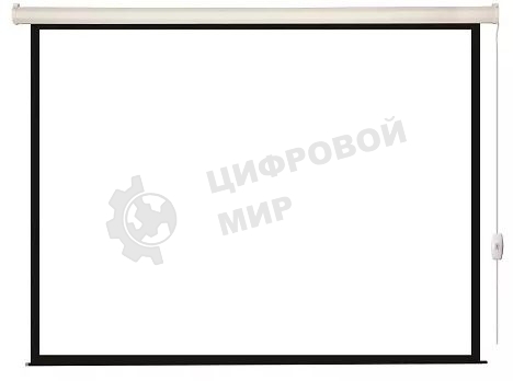 Экран с электроприводом Lumien Eco Control 180x180 см (раб. область 174х174 см) Matte White черная кайма по периметру 1:1
