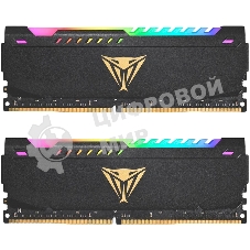 Оперативная память Patriot Viper Steel, DDR4, 32GB (2x16GB), 3600MHz, CL20, DIMM, с радиатором, RGB, черный