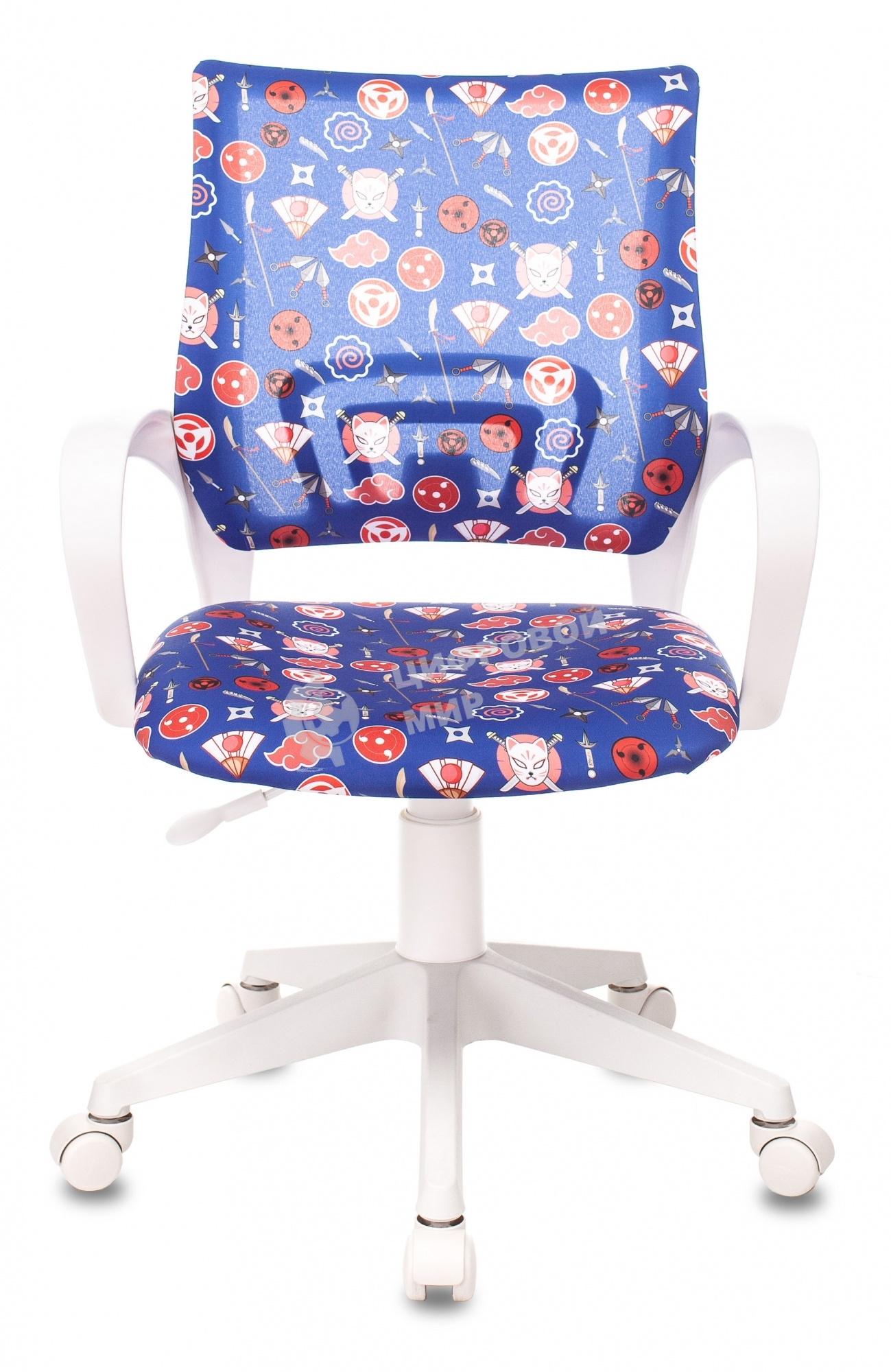 Кресло детское Бюрократ KD-W4 синий крестовина пластик пластик белый