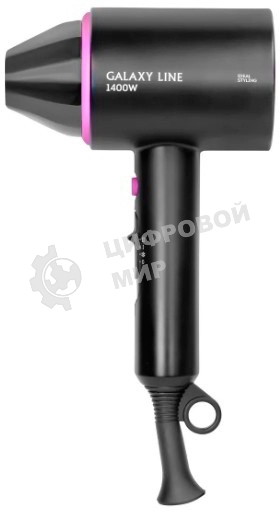 Фен Galaxy Line GL 4346 черный, 1400 Вт, компактный