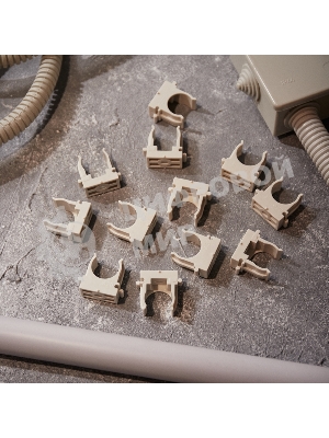 Крепеж-клипса для монтажного пистолета Rexant Ø 20 мм, серая (100 шт/уп)