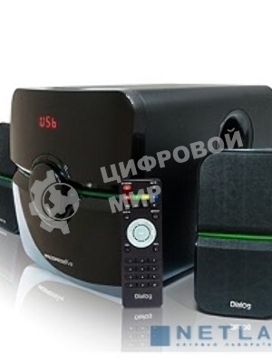 Акустическая система Dialog Progressive AP-203 черный 2.1, 18W+2*10W RMS, USB+SD reade