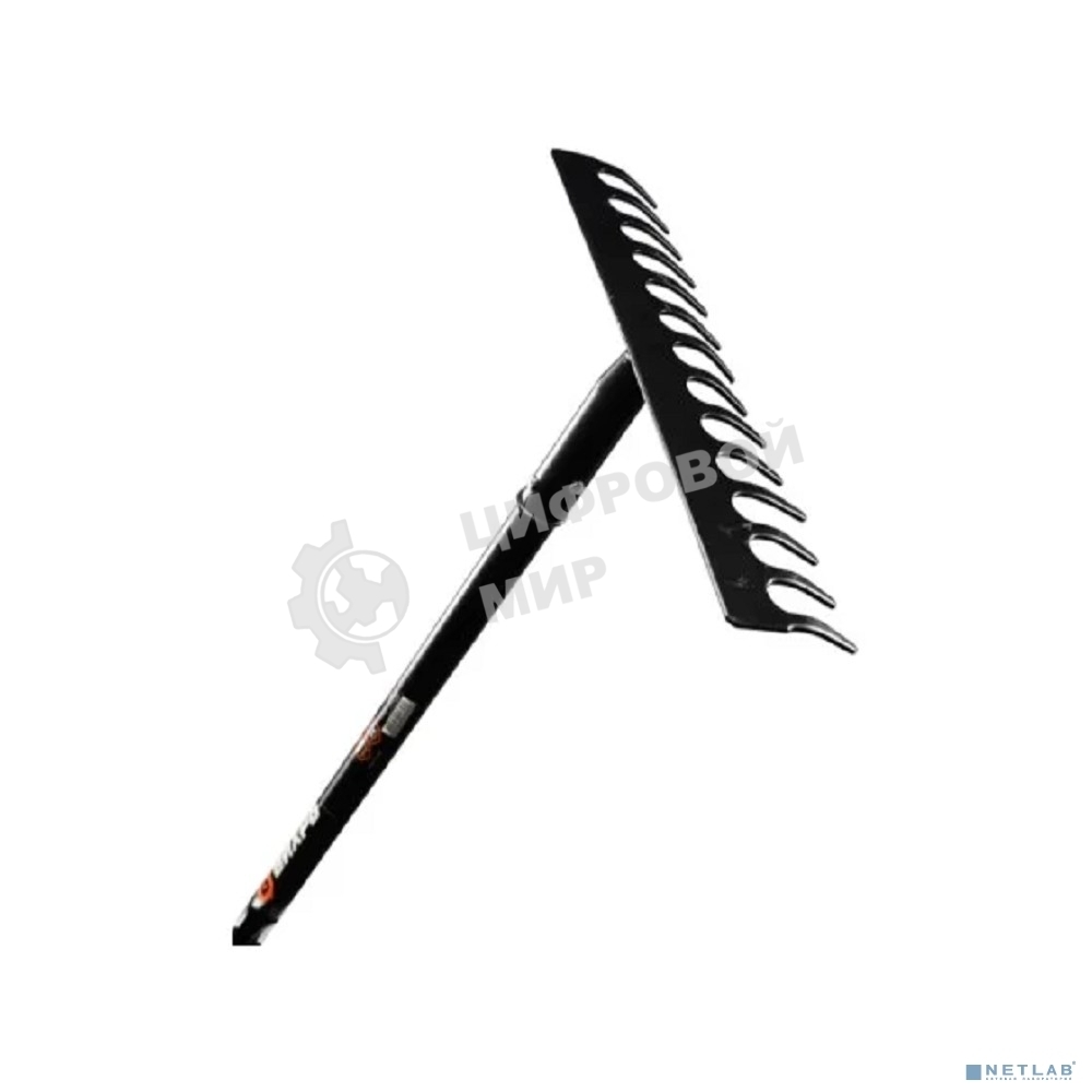Грабли прямые ВИХРЬ 14 зубьев, сталь, с металлическим черенком 73/7/1/13