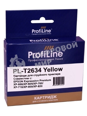 Картридж струйный ProfiLine PL-T2634 для принтеров Epson Expression Premium XP-600/XP-605/XP-700/XP-710/XP-800/XP-820 с чернилами Yellow