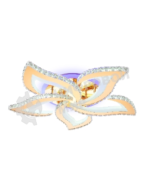 Потолочный светодиодный светильник Ambrella light FA1724/5 GD золото 3000K/4200K/6400K 113W 630*600*100 (ПДУ РАДИО 2.4G)