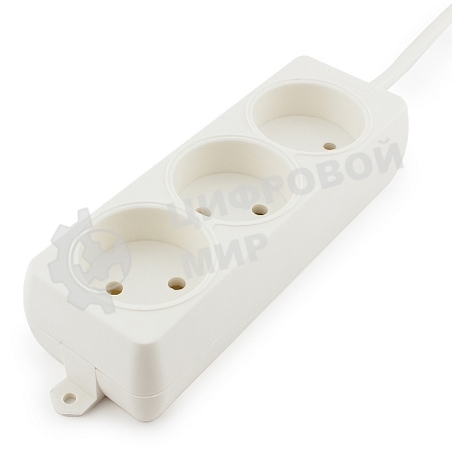Удлинитель Гарнизон EL-NL3-W-2, 3 розетки допустимый ток 10А, длина 2 м.