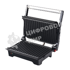 Гриль-пресс электрический Endever Grillmaster 119, черный/металлик