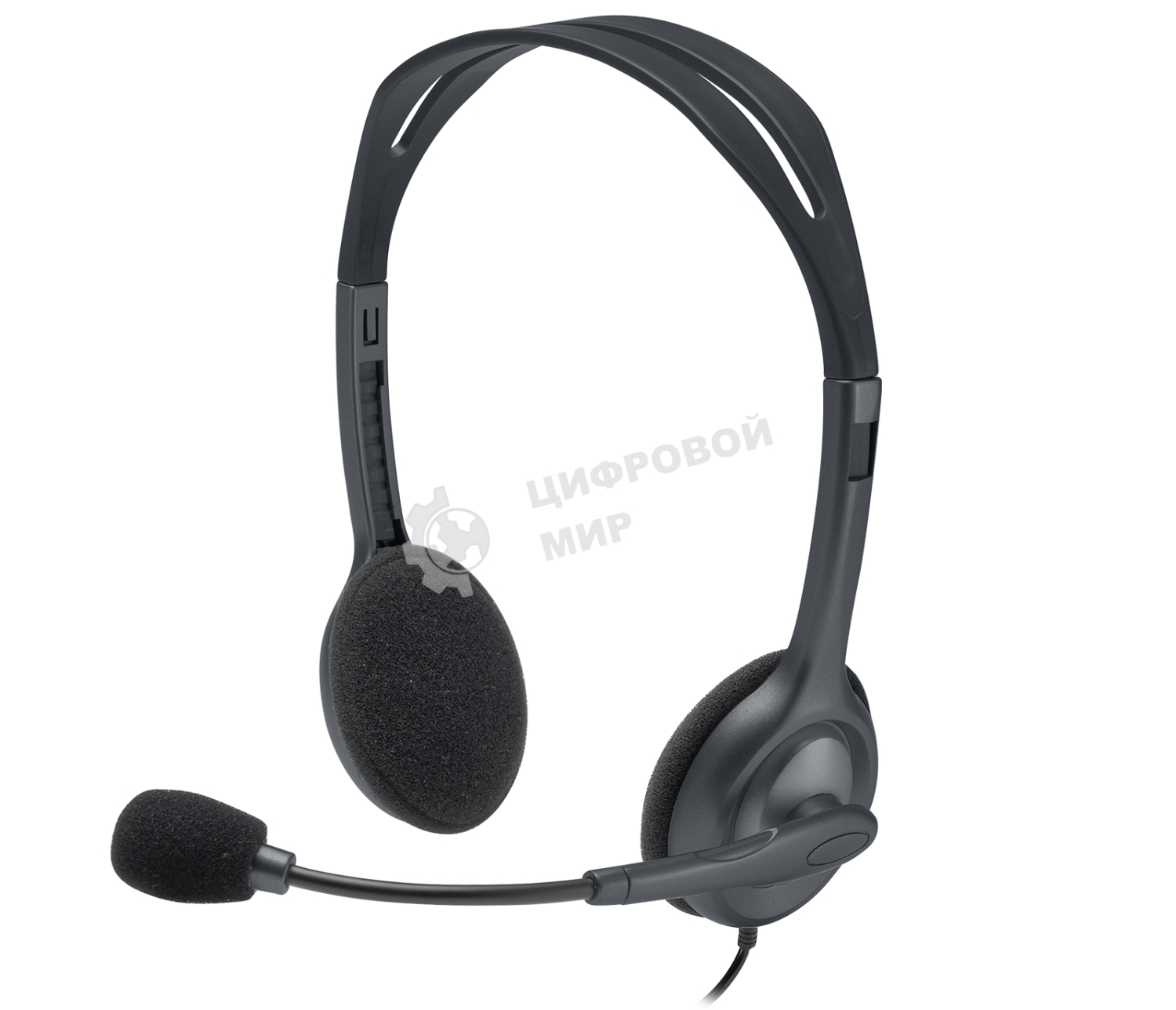 Гарнитура проводная Logitech Headset H111 Stereo grey (981-000594/981-000593/981-000588)