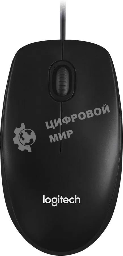Мышь проводная Logitech M100/100R DARK/GREY (темно-серая/черная), 1000 dpi, USB, кнопки - 3