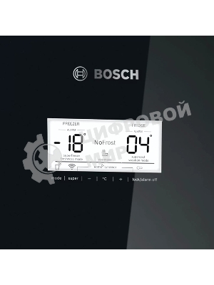 Холодильник Bosch KGN39LB30U черный двухкамерный 290/110л морозилка снизу, No Frost