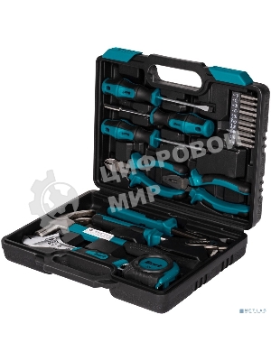 Набор ручного инструмента Bort BTK-19(93412864) Предметов в наборе 19 шт; Материал Сталь; Вес изделия 2,2 кг; Вес брутто=2,64 (Вес нетто=2,64) кг; 36,5 x 6,5 x 22; набор аксессуаров 20 шт; Биты из хромванадиевой стали, Отвертка с двухкомпонентной рукояткой; гарантия 2 г