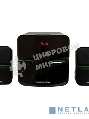 Акустическая система Dialog Progressive AP-203 черный 2.1, 18W+2*10W RMS, USB+SD reade