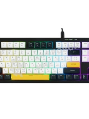 Клавиатура проводная Ritmix RKB-587BL синий-белый-оранжевый