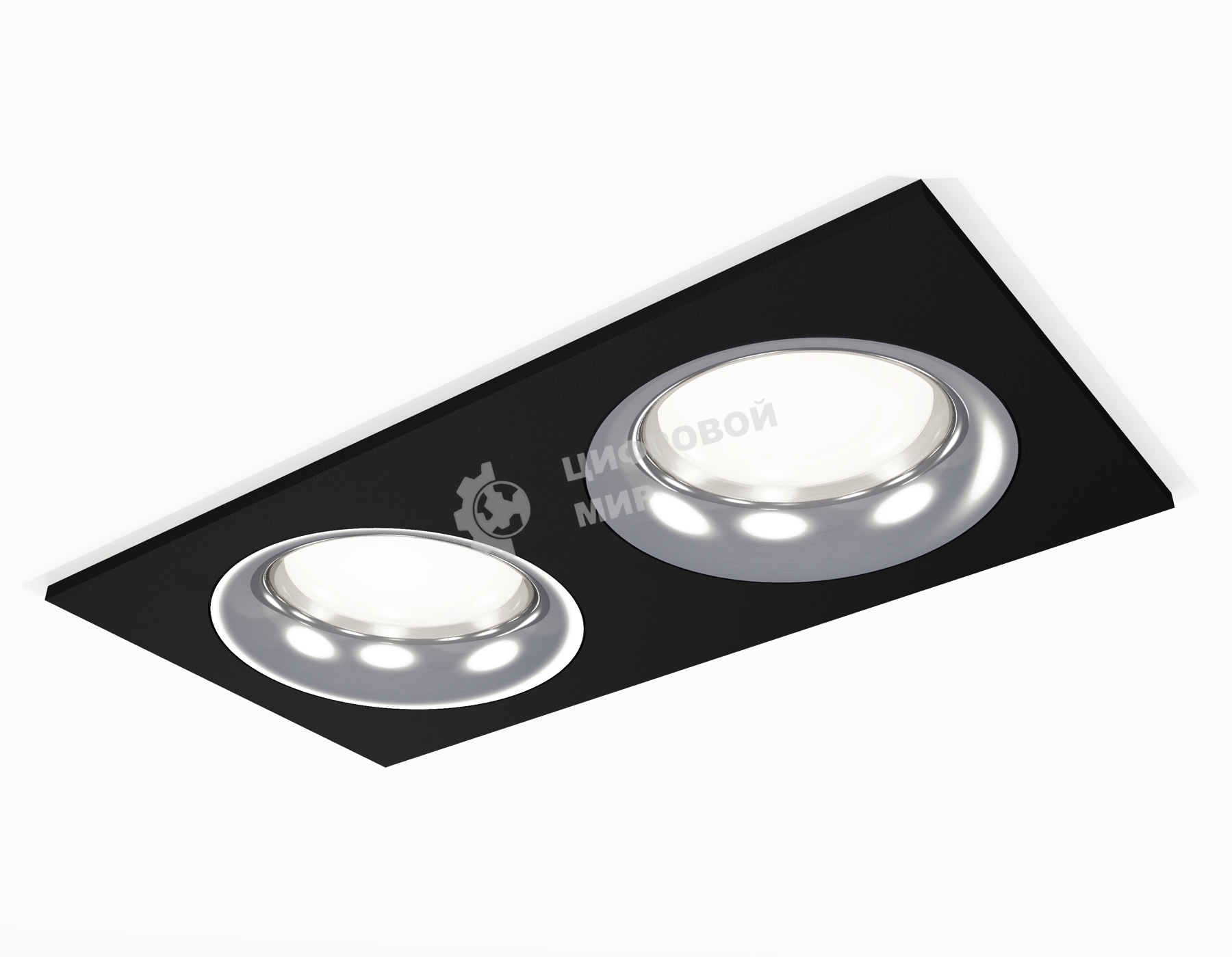 Комплект встраиваемого светильника Ambrella light XC7636003 SBK/PCL черный песок/серебро полированное MR16 GU5.3 (C7636, N7012)
