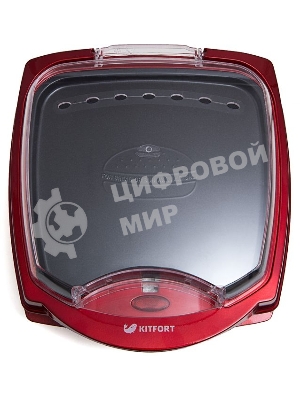 Электрогриль Kitfort KT-1610 1000Вт красный/черный