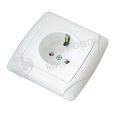Розетка 1-м СП Маргарита 16А с заземл. бел. UNIVersal М0028