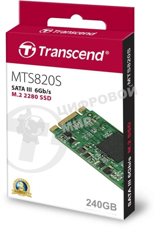 Накопитель SSD Transcend MTS820, 240GB, M.2, SATA III, R/W 550/420