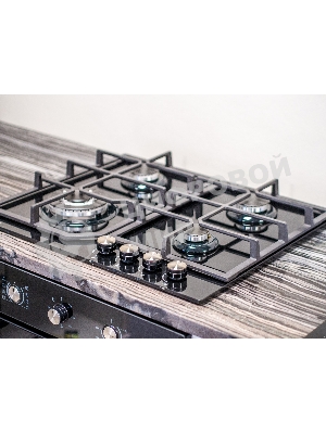 Газовая варочная панель LEX GVG 640-1 BLгазовая 1000-3500Вт 4конфорки газ контроль