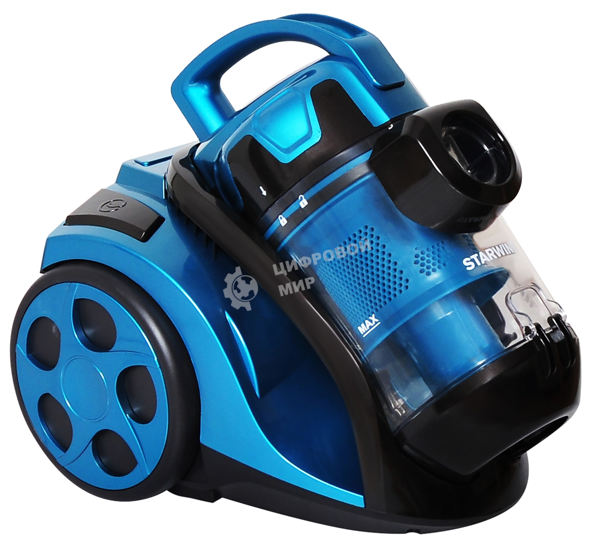 Пылесос Starwind SCV5630 голубой/черный, 350/2000 Вт, уборка сухая, пылесборник контейнер 2.5 л