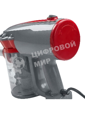 Пылесос вертикальный Galaxy GL 6255 серый/красный, питание от сети, 150 Вт, уборка сухая, пылесборник 0.8 л