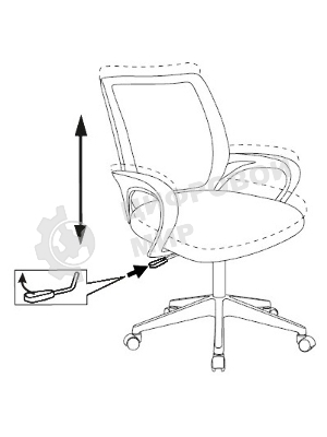 Кресло Бюрократ CH-695NLT темно-серый/черный, сетка/ткань, 120 кг, механизм качания