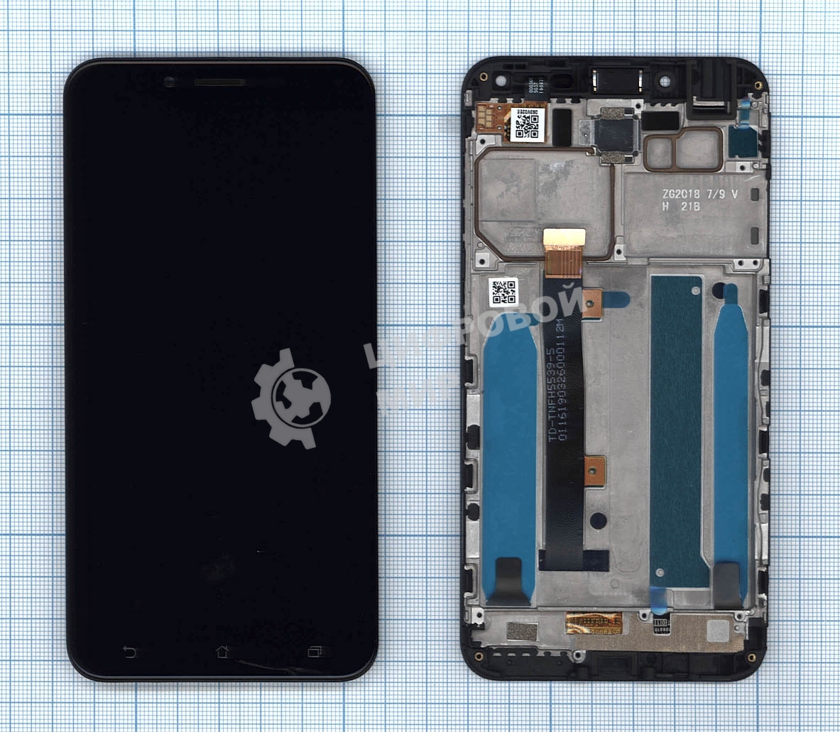 Дисплей для Asus ZenFone 3 Max ZC553KL черный с рамкой