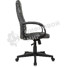 Кресло руководителя Бюрократ CH 002 Fabric 3C1 серый, крестов. пластик