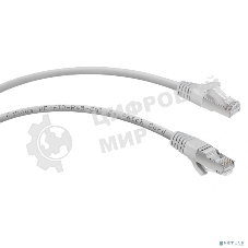 Шнур коммутационный Cabeus, Cat.5e, экр., F/UTP, RJ45/RJ45, PVC, AWG24 10м, серый