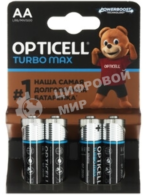 Батарея Opticell Turbo MAX LR6 AA (8шт) блистер