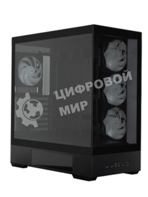 Компьютерный корпус ZALMAN P40 DS, ATX, черный, WINDOW, 9.1-inch LCD screen, 2xCombo(2.5” or 3.5”), 1x2.5”, 1xUSB TYPE-C, 2xUSB 3.0, SIDE 3x120мм ARGb, REAR 1x120мм ARGb