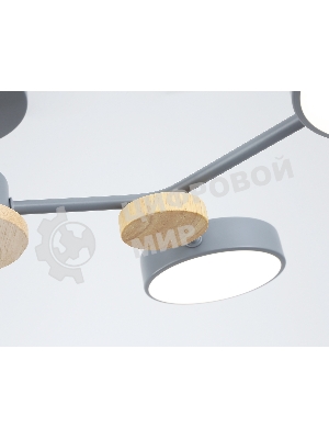Светильник Ambrella light FL4859/4 GR/WD серый/дерево 60W 3000-6000K 700*400*120 (без ПДУ)