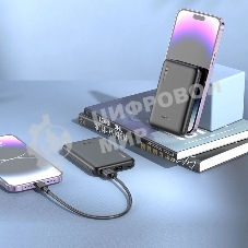 Мобильный аккумулятор Hoco J115 5000mAh 18.5W 2A 2xUSB-A черный
