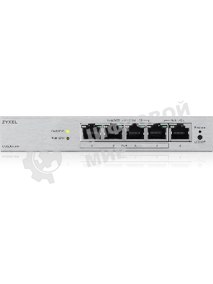 Коммутатор ZYXEL GS1200-5HPV3-EU0101F, 5×1 Гбит/с, 4×PoE+, 68 Вт, управляемый
