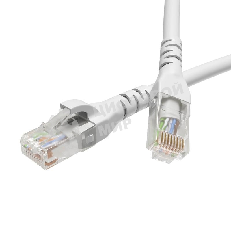 Патч-корд неэкранированный CAT5E U/UTP 4х2 LSZH белый 3м
